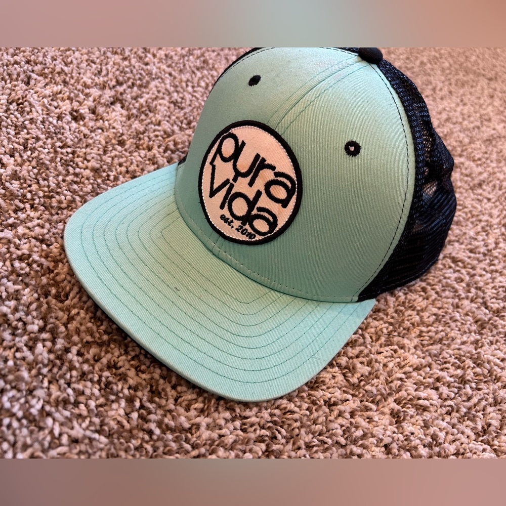 Pura Vida Mint and Black Trucker Hat